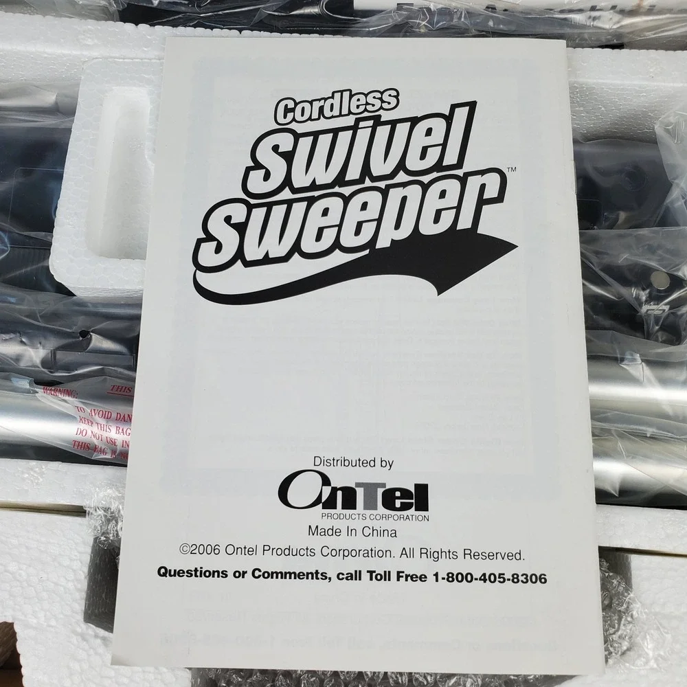 VTG SWIVEL SWEEPER 2006 Original Black Clear w/ Mini Sweeper NEW In Box w Manual